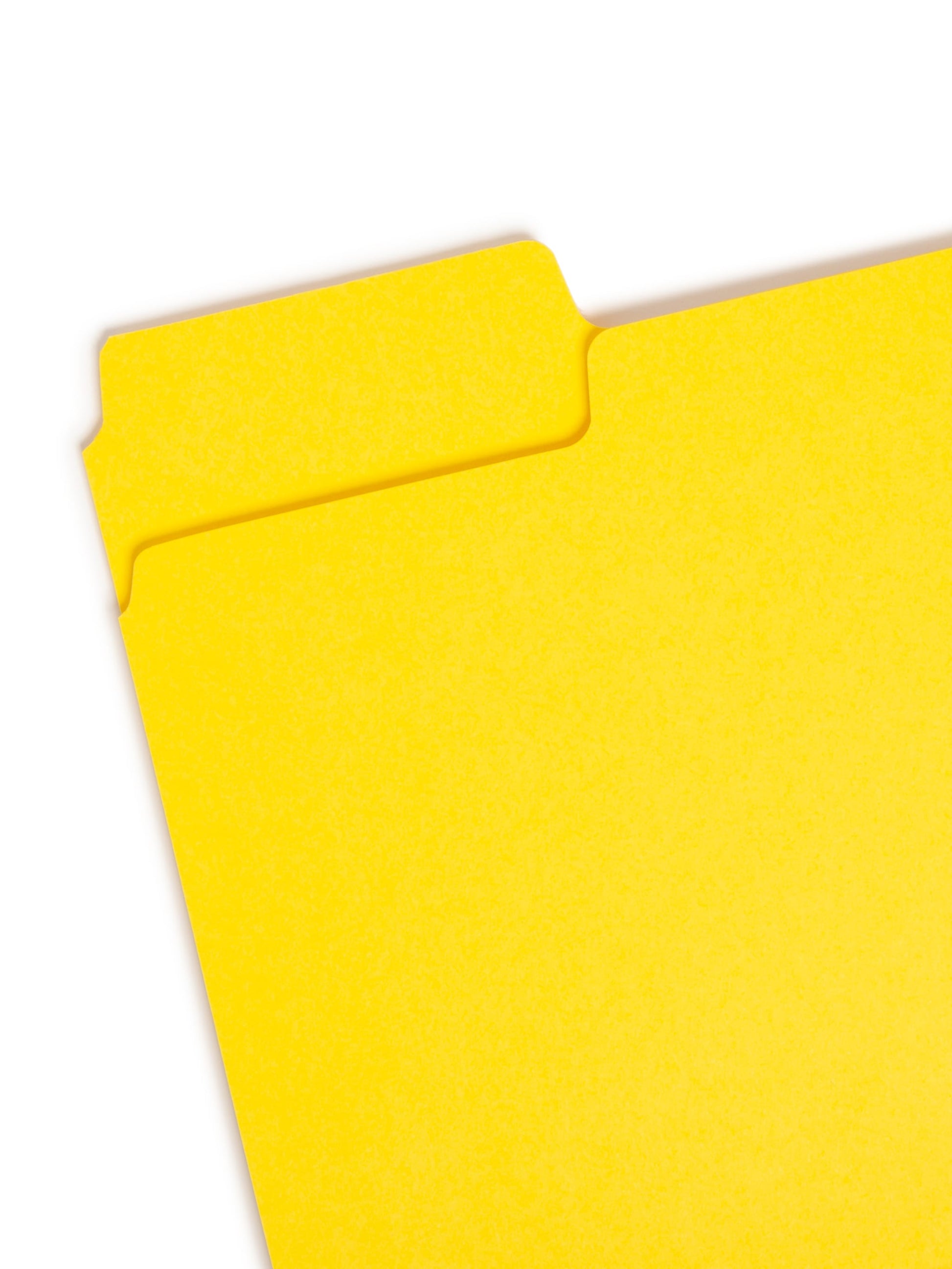 SuperTab® File Folders, 1/3-Cut Tab, Yellow Color, Letter Size, Set of 100, 086486119849