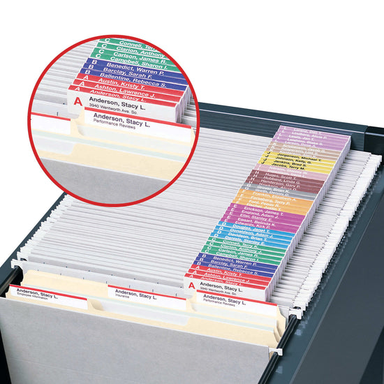 Folders Labelled Racking Viewables hanging File Folder Label Kit
