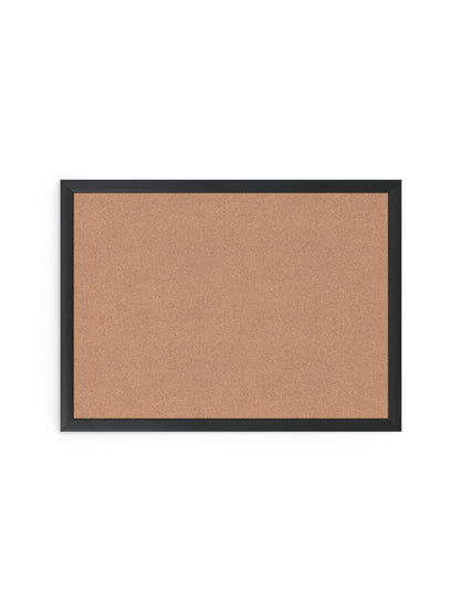Metal Frame Cork Board, Black, Brown, 23" x 17", 2' or Smaller, Brown, 23" X 17" Size, Set of 1, 817894028795