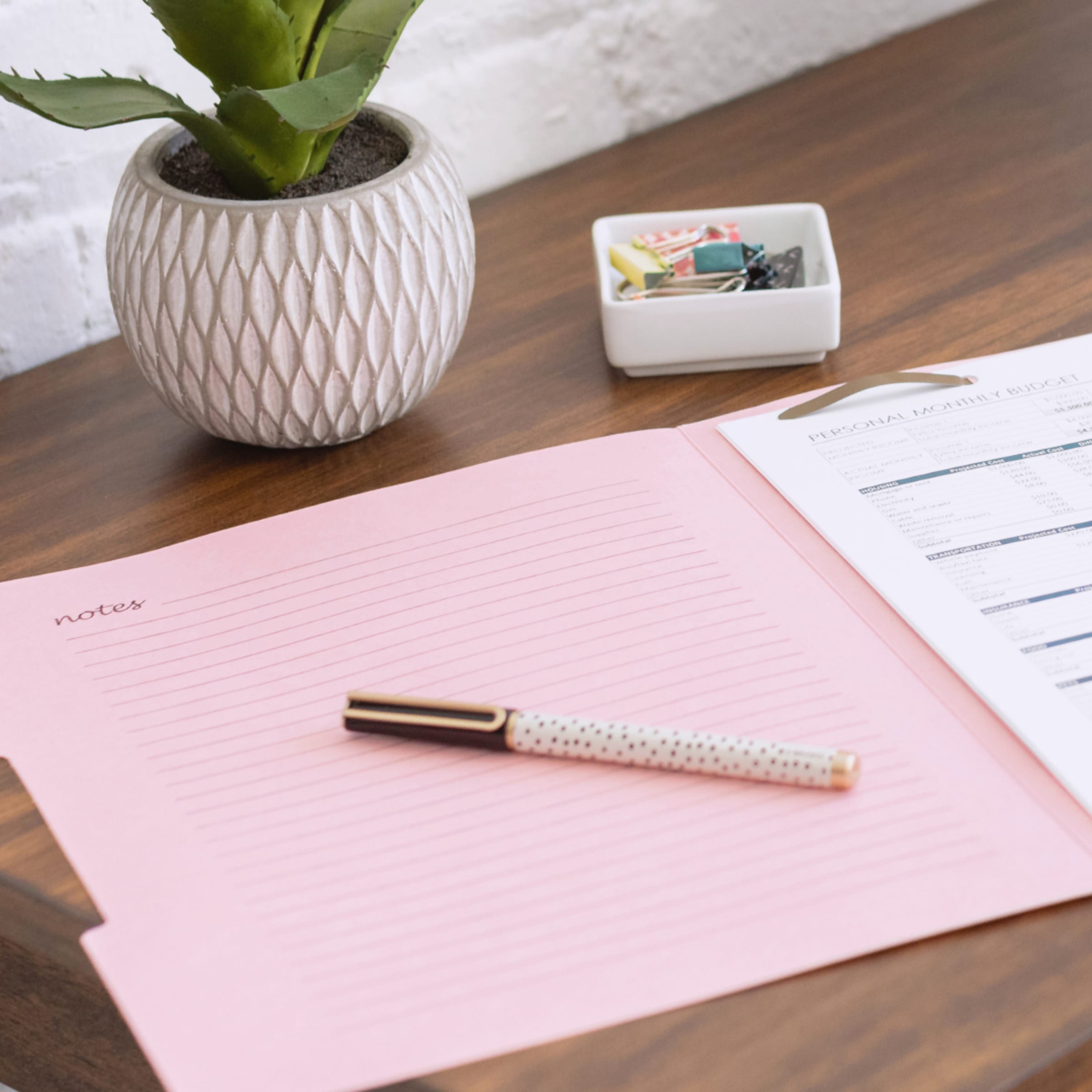 SuperTab Notes Fastener File Folders