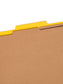 SafeSHIELD® Premium Pressboard Classification File Folders, 2 Dividers, 2 inch Expansion, 2/5-Cut Tab, Yellow Color, Legal Size, Set of 10, 30086486192034
