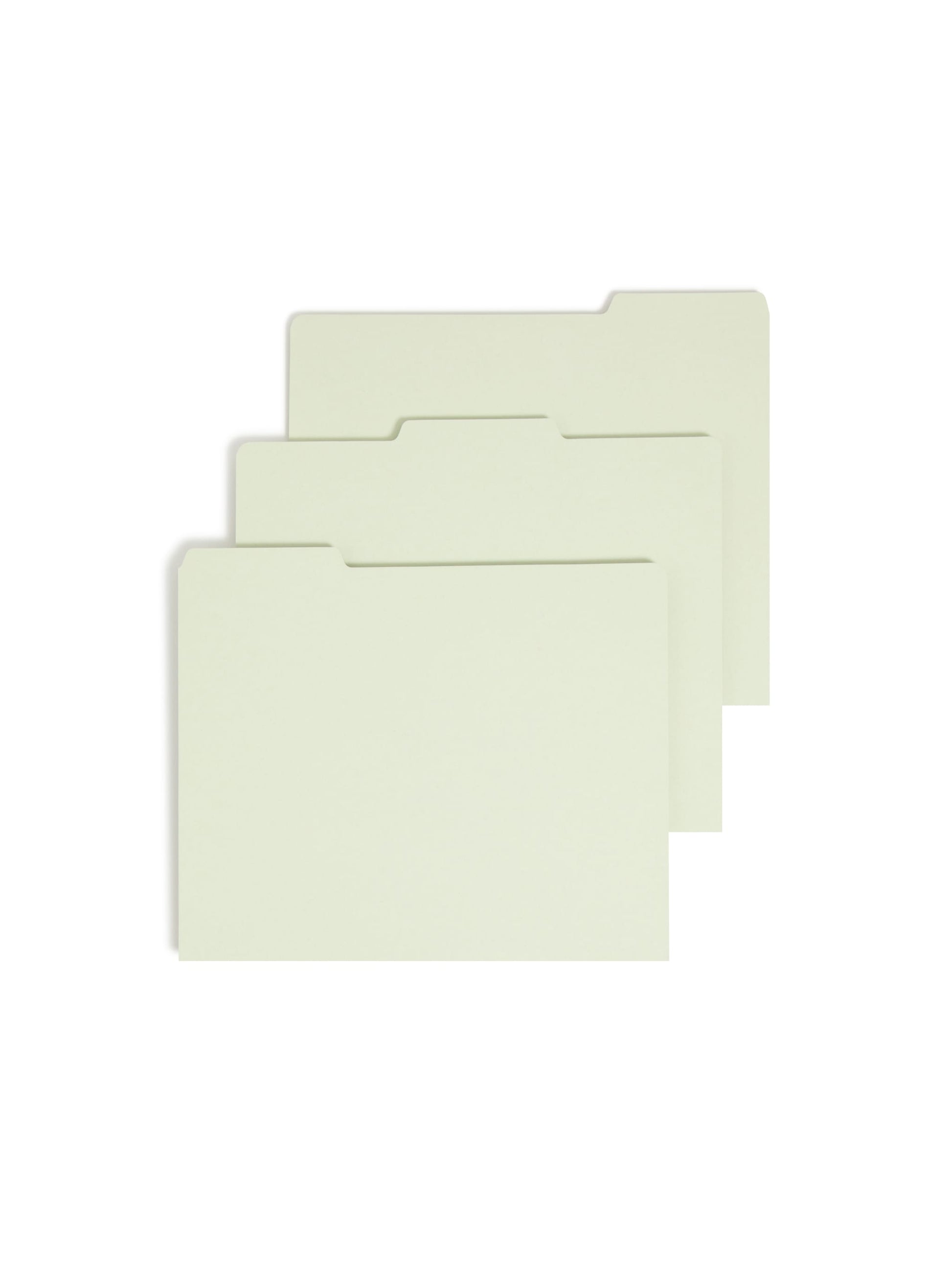 Heavyweight Filing Guides with Blank Tabs, Gray/Green Color, Letter Size, Set of 100, 086486503341