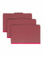 SafeSHIELD® Pressboard Classification File Folders, 2 Dividers, 2 inch Expansion, 2/5-Cut Tab, Bright Red Color, Legal Size, Set of 0, 30086486190313