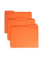 Reinforced Tab File Folders, 1/3-Cut Tab, Orange Color, Letter Size, Set of 100, 086486125345