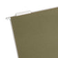 100% Recycled Hanging File Folders, Standard Green Color, Letter Size, Set of 25, 086486650014