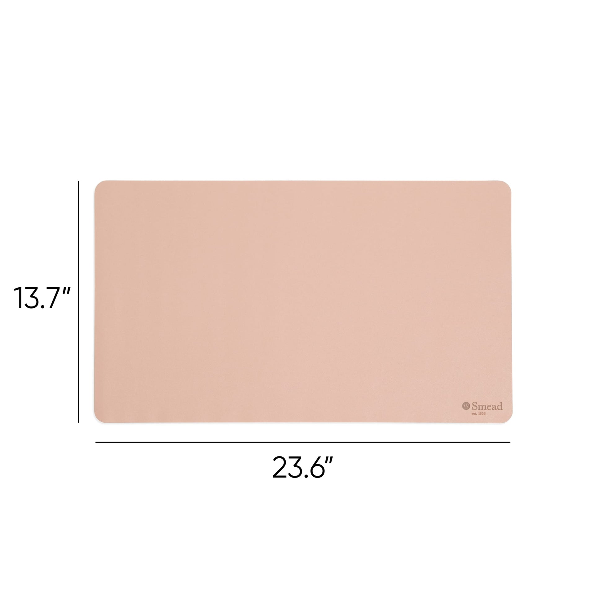 Vegan Leather Desk Pad, Dusty Rose Color, 23.6"X13.7" Size, Set of 1, 086486648394