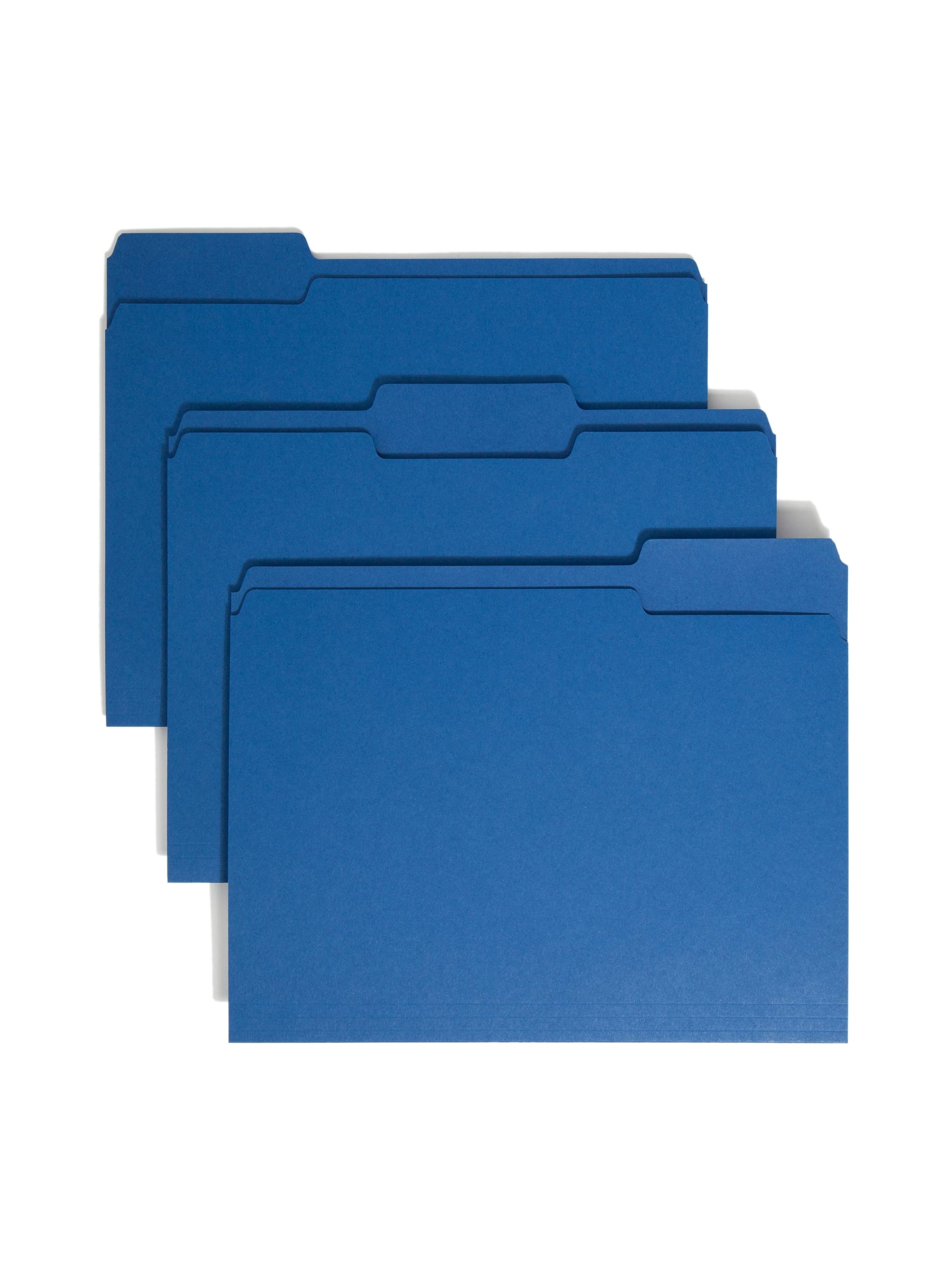Standard File Folders, 1/3-Cut Tab, Navy Color, Letter Size, Set of 100, 086486131933