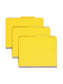 SafeSHIELD® Premium Pressboard Classification File Folders, 2 Dividers, 2 inch Expansion, 2/5-Cut Tab, Yellow Color, Letter Size, Set of 10, 30086486142039