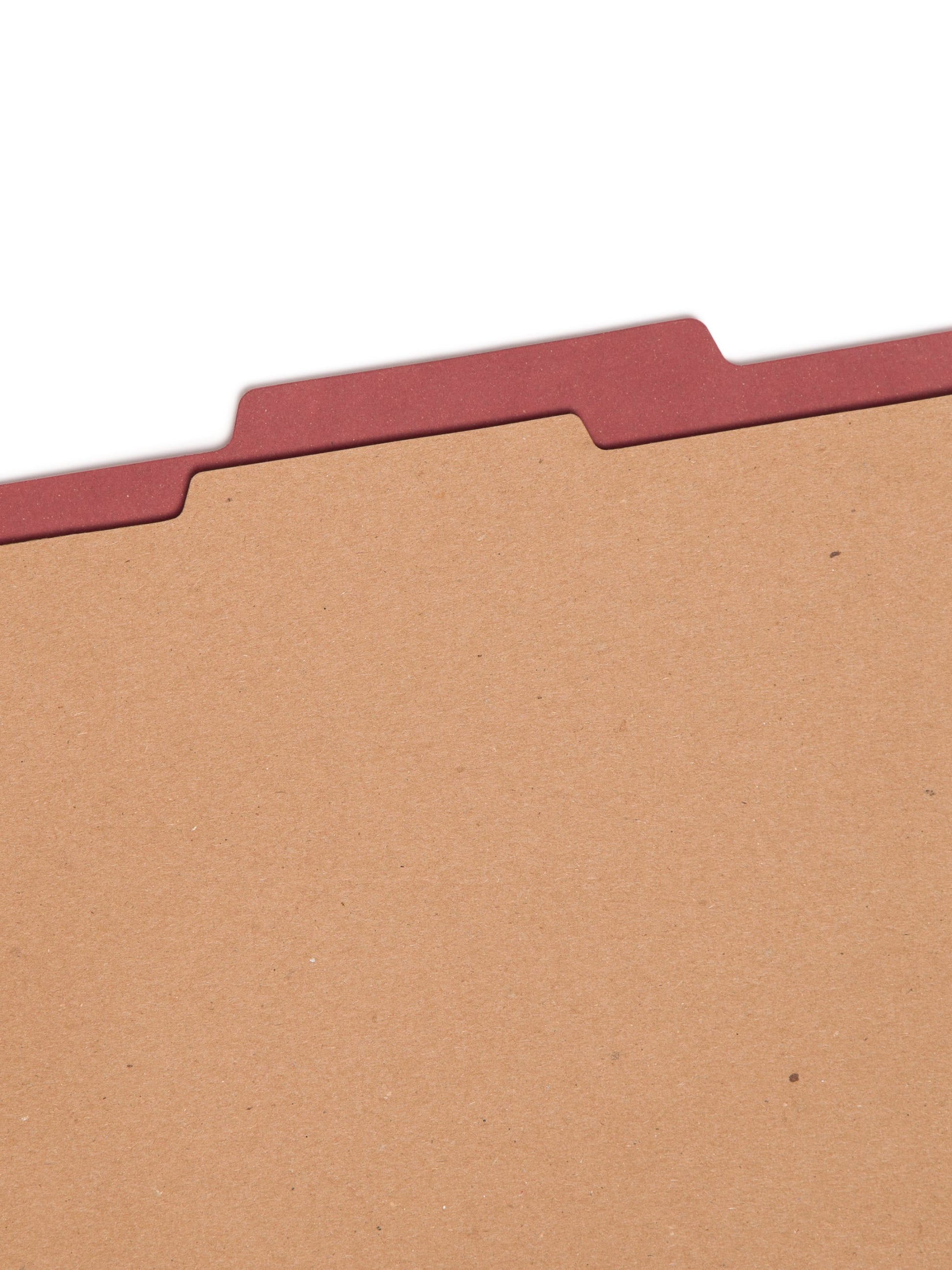 Pressboard Classification File Folders, 1 Divider, 2 inch Expansion, Red Color, Legal Size, Set of 10, 30086486187238