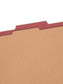 Pressboard Classification File Folders, 1 Divider, 2 inch Expansion, Red Color, Legal Size, Set of 10, 30086486187238