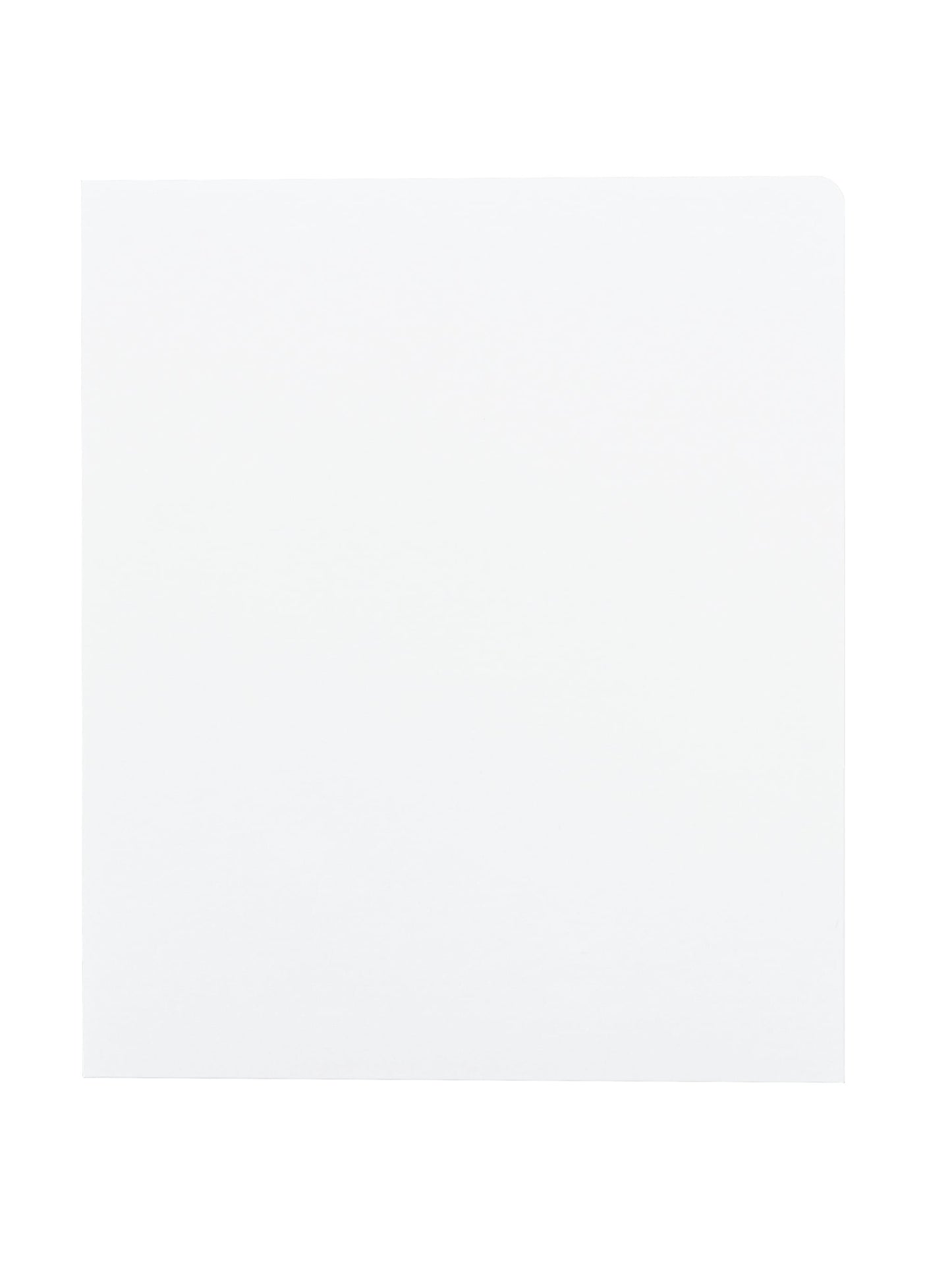 High Gloss Two-Pocket Folders, White Color, Letter Size, 30086486878839
