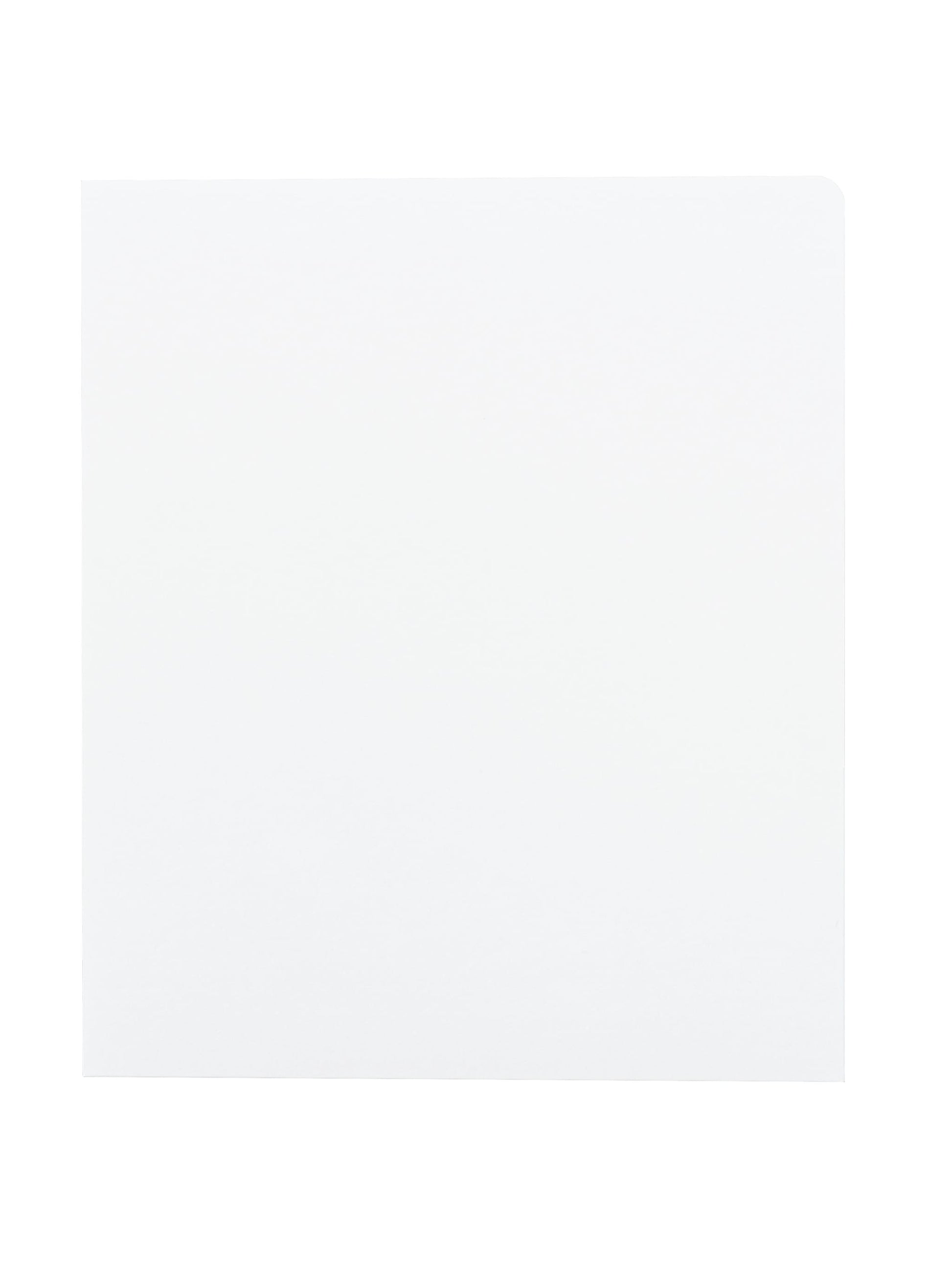 High Gloss Two-Pocket Folders, White Color, Letter Size, 30086486878839