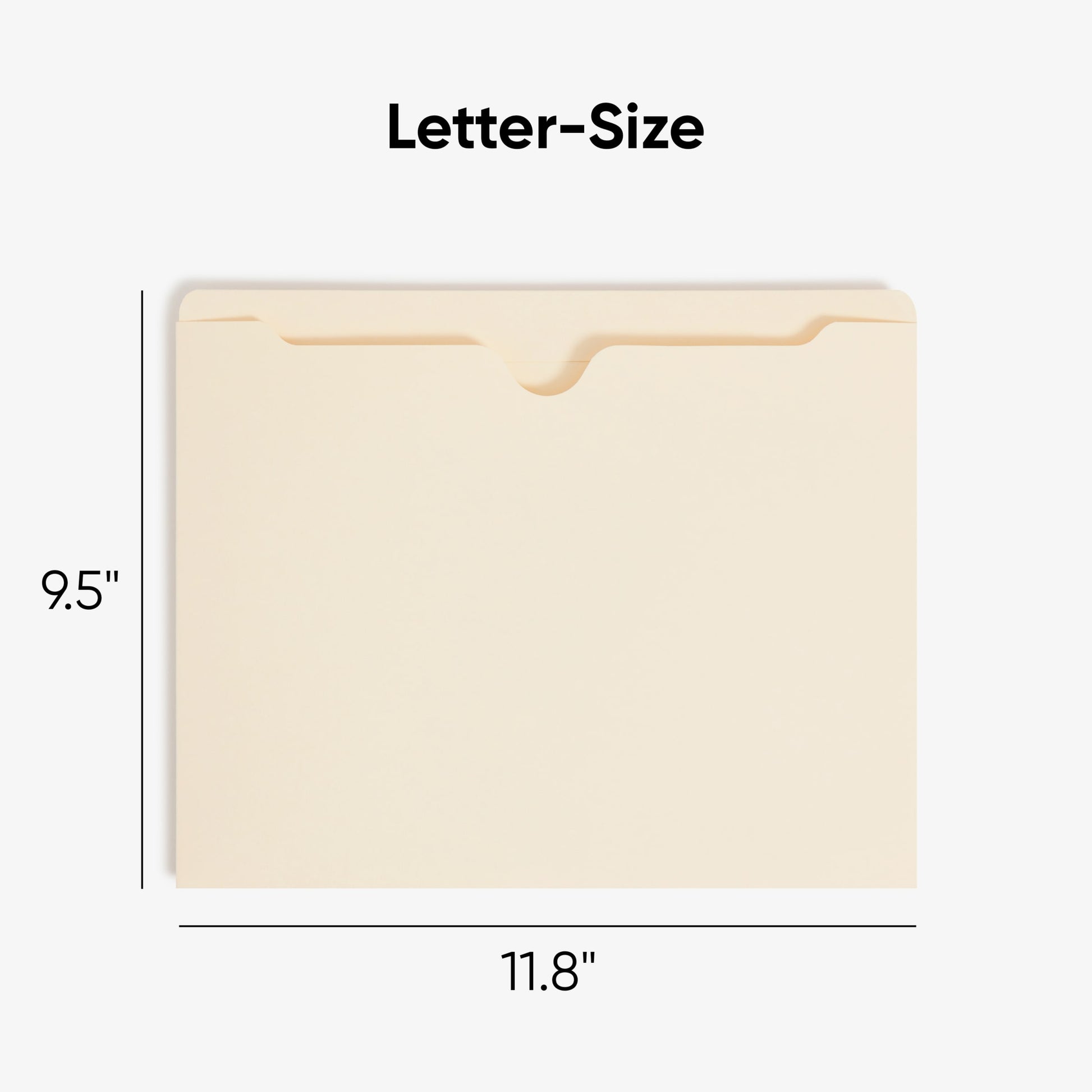 File Jackets, Flat-No Expansion, Straight-Cut Reinforced Tab, Manila Color, Letter Size, Set of 100, 30086486755000