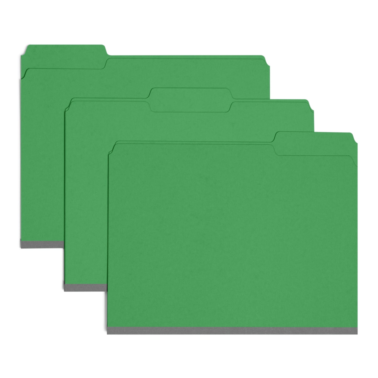 Pressboard File Folder, 1 inch Expansion, 1/3-Cut Tab, Green Color, Letter Size, Set of 25, 086486215466