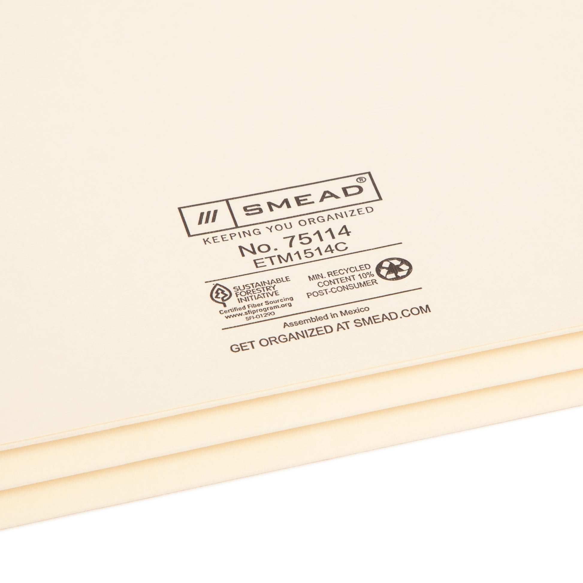 Reinforced End Tab File Pockets, Straight-Cut Tab, 1-3/4 inch Expansion, Manila Color, Letter Size, Set of 25, 30086486751149