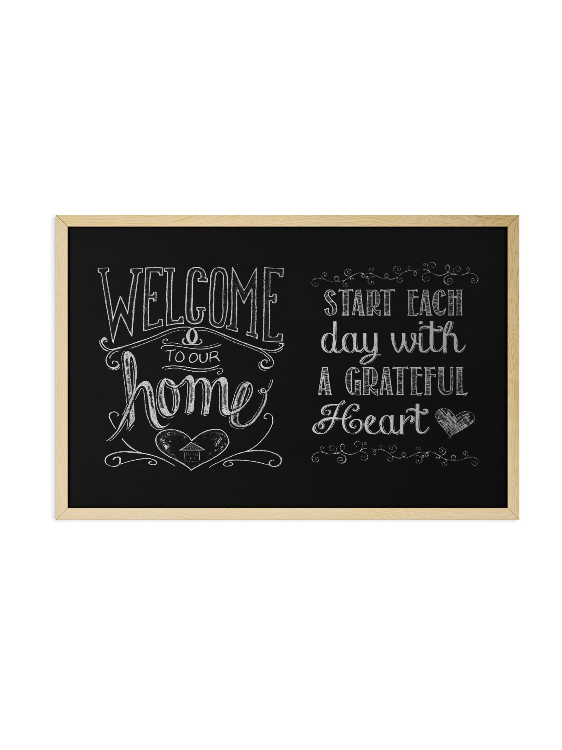 MDF Frame Magnetic Chalkboard, Birch, Black, 35" x 23", 3 x 2, Black, 35" X 23" Size, Set of 1, 843463132631