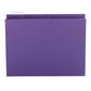 Standard Hanging File Folders with 1/5-Cut Tabs, Purple Color, Letter Size, Set of 25, 086486640725