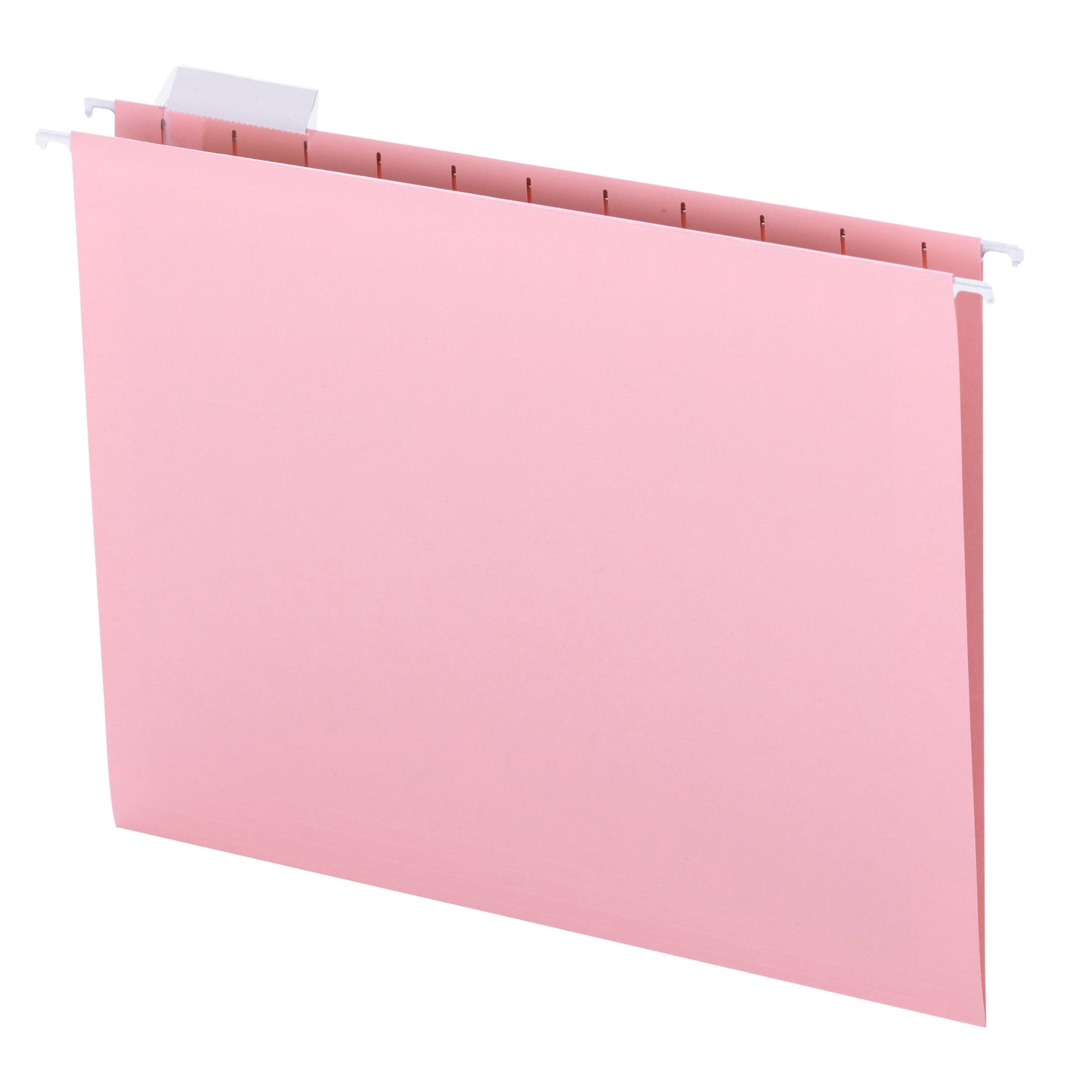 Standard Hanging File Folders with 1/5-Cut Tabs, Pink Color, Letter Size, Set of 25, 086486640664