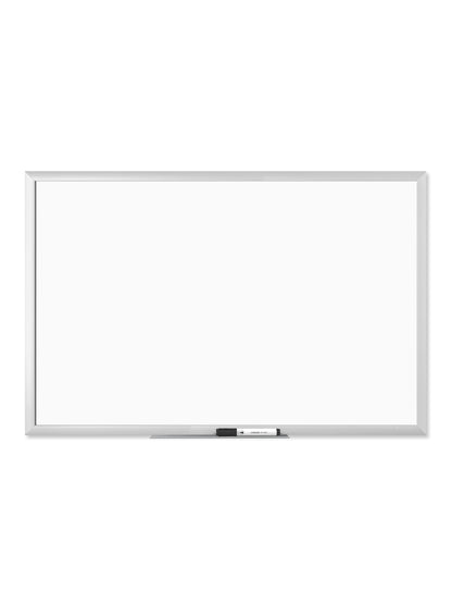 U Brands Silver Aluminum Frame Non-Magnetic Dry Erase Board, 36" x 24" (Actual Size 35" x 23")