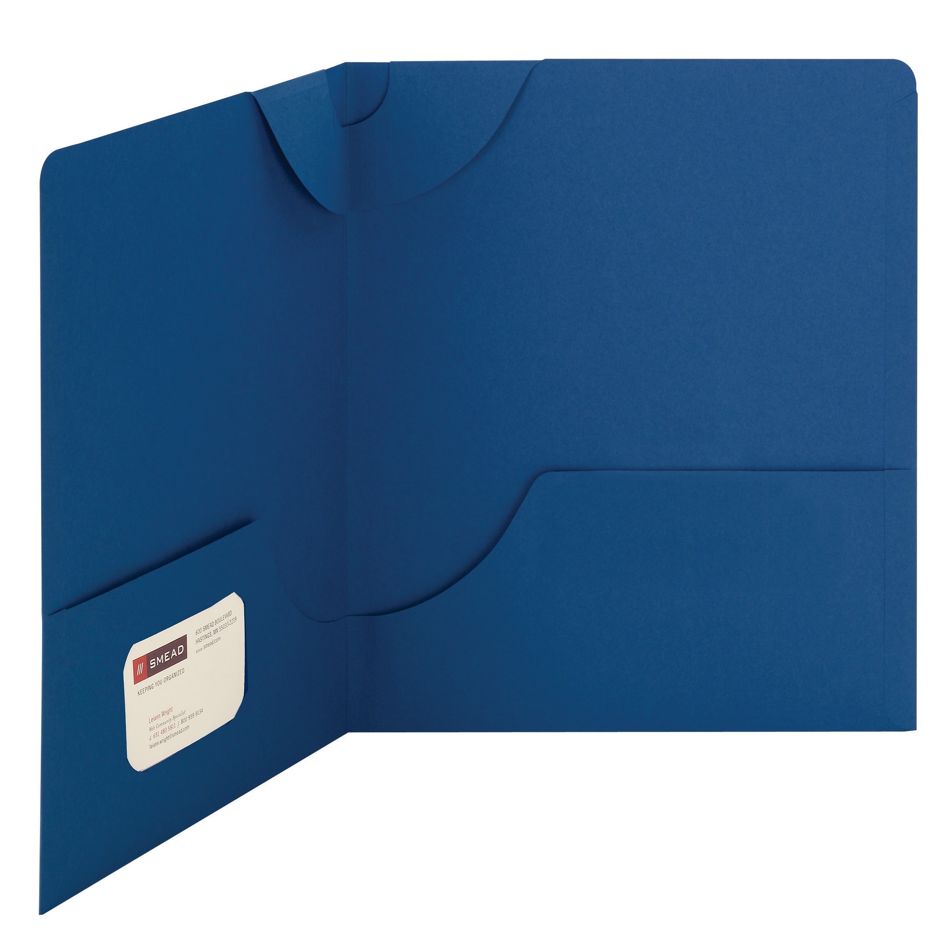 Lockit® Two-Pocket Folders, Dark Blue Color, Letter Size, Set of 25, 30086486879829