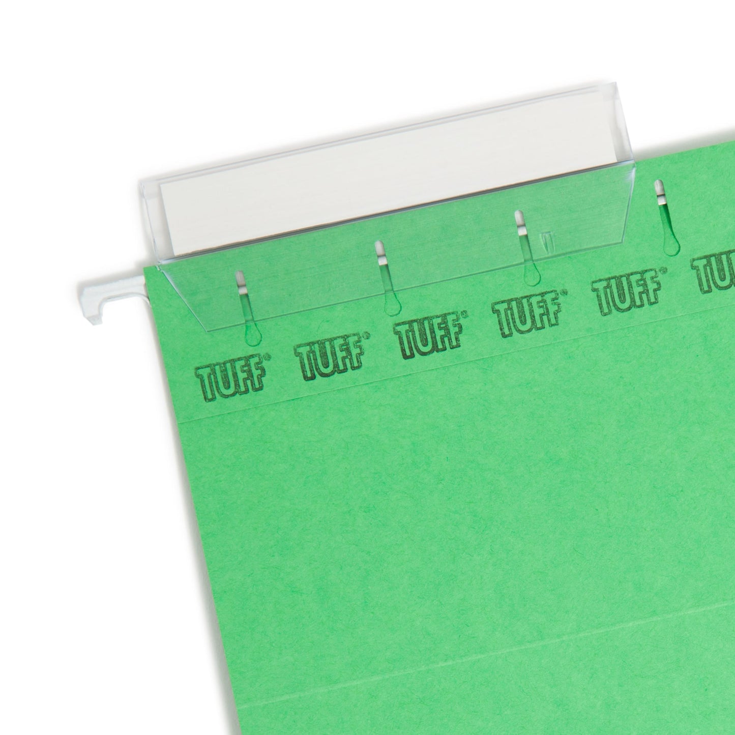 TUFF® Hanging File Folders with Easy Slide® Tabs, Green Color, Letter Size, Set of 1, 086486640428