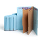 SafeSHIELD® Pressboard Classification File Folders, 2 Dividers, 2 inch Expansion, 2/5-Cut Tab, Blue Color, Legal Size, Set of 10, 30086486190306