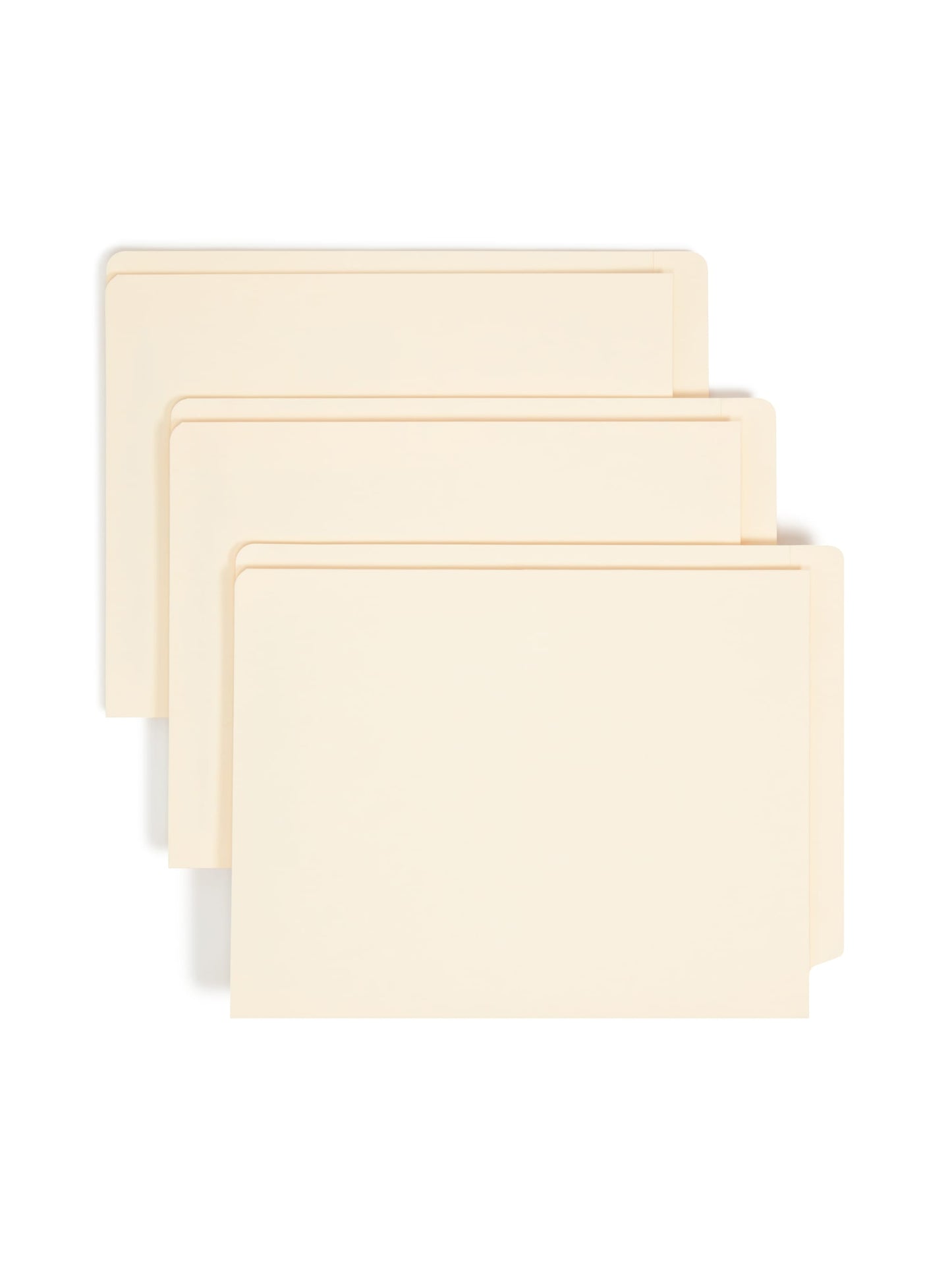 End Tab Fastener File Folder with Full Pocket, Straight-Cut Tab, 1 Pocket, Manila Color, Letter Size, Set of 50, 086486341004