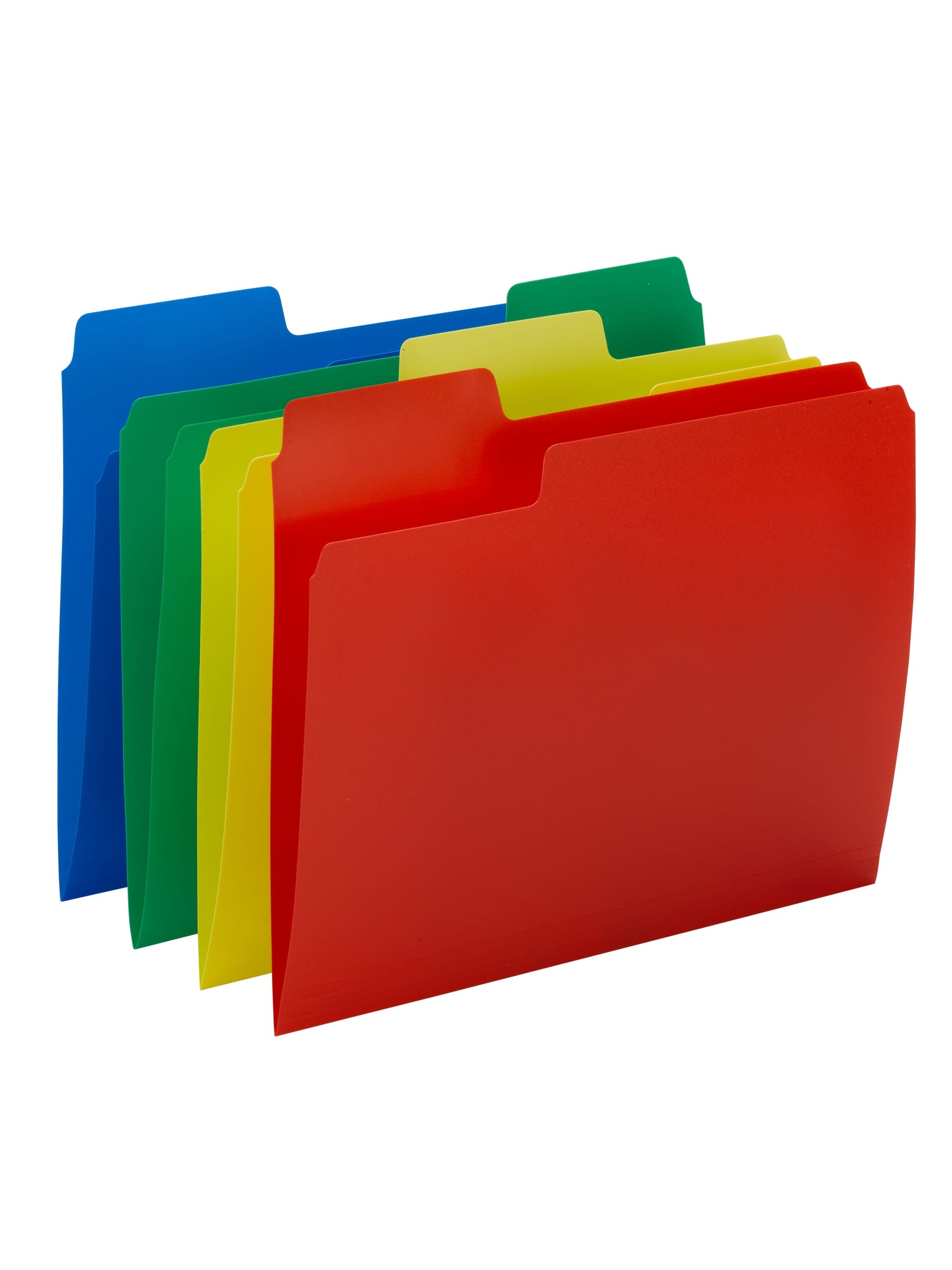 SuperTab® Poly File Folders, Assorted Colors Color, Letter Size, Set of 12, 086486105163