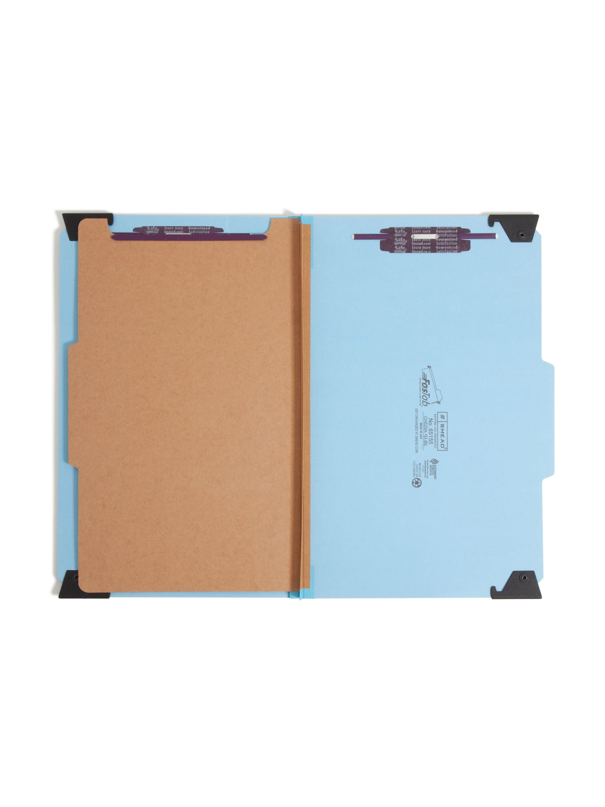 FasTab®/SafeSHIELD® Hanging Classification File Folders, Blue Color, Legal Size, 