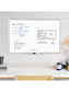 Metal Frame Melamine Dry Erase Board, Silver, White, 35" x 23", 3 x 2, White, 35" X 23" Size, Set of 1, 812296020316