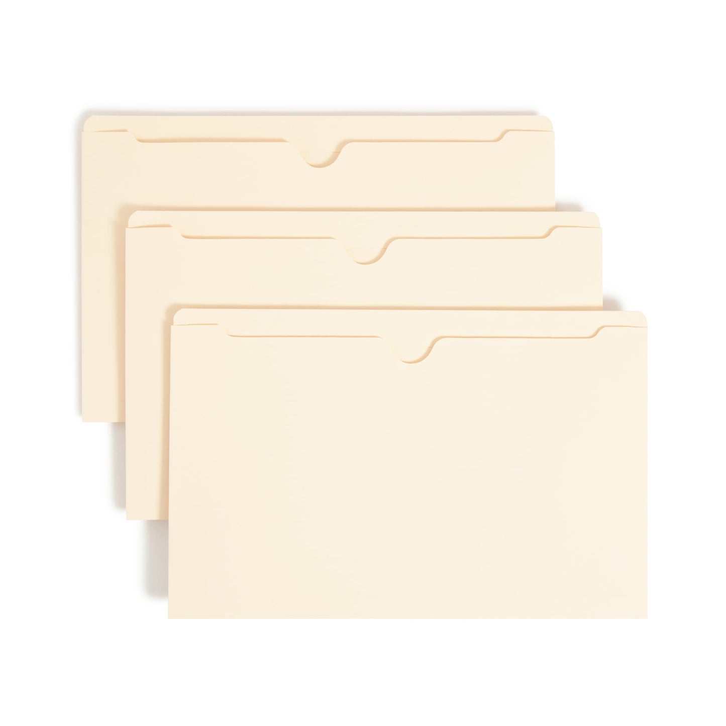 File Jackets, Flat-No Expansion, Straight-Cut Reinforced Tab, Manila Color, Legal Size, Set of 100, 30086486765009