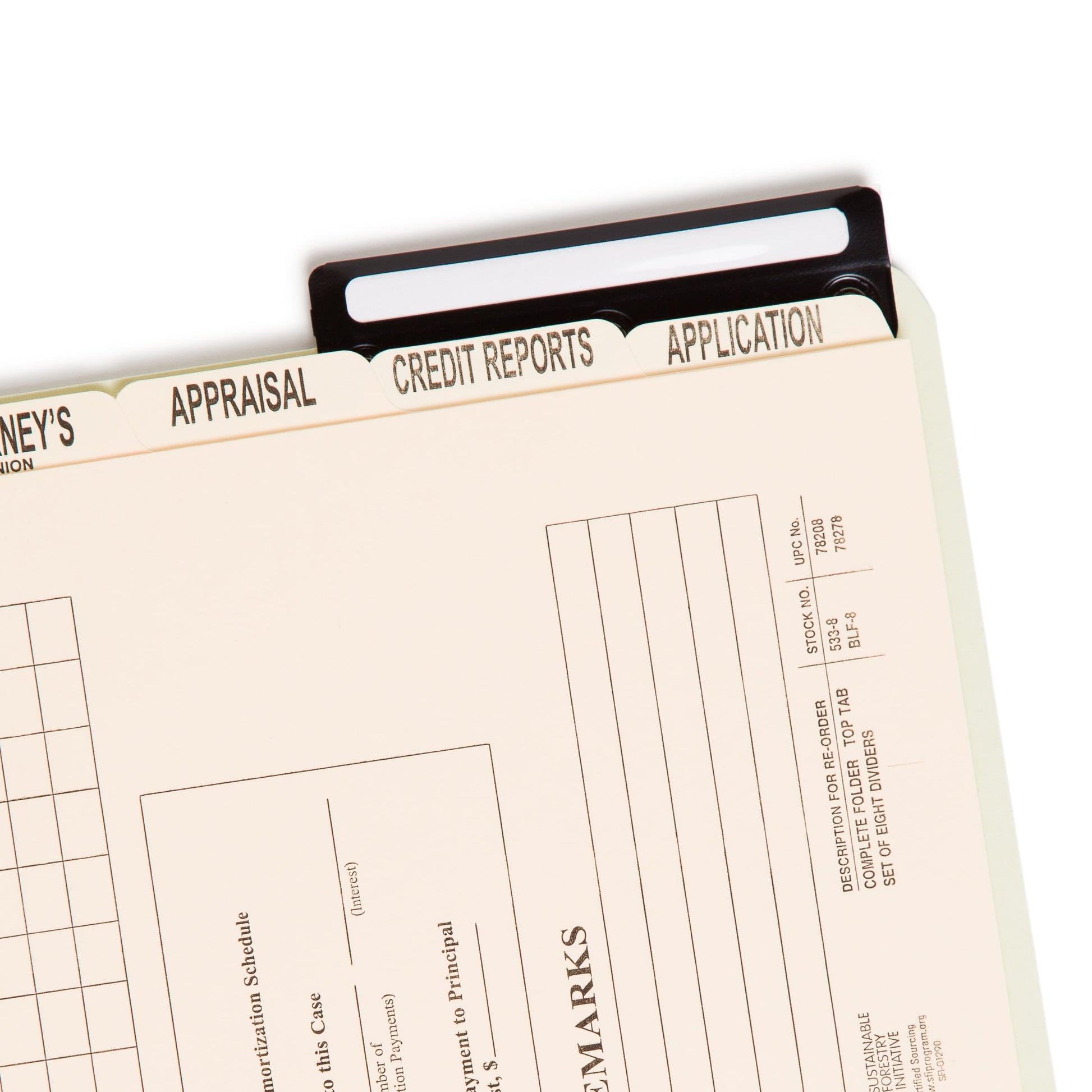 Pressboard Mortgage File Folders, Gray/Green Color, Legal Size, Set of 10, 30086486782082