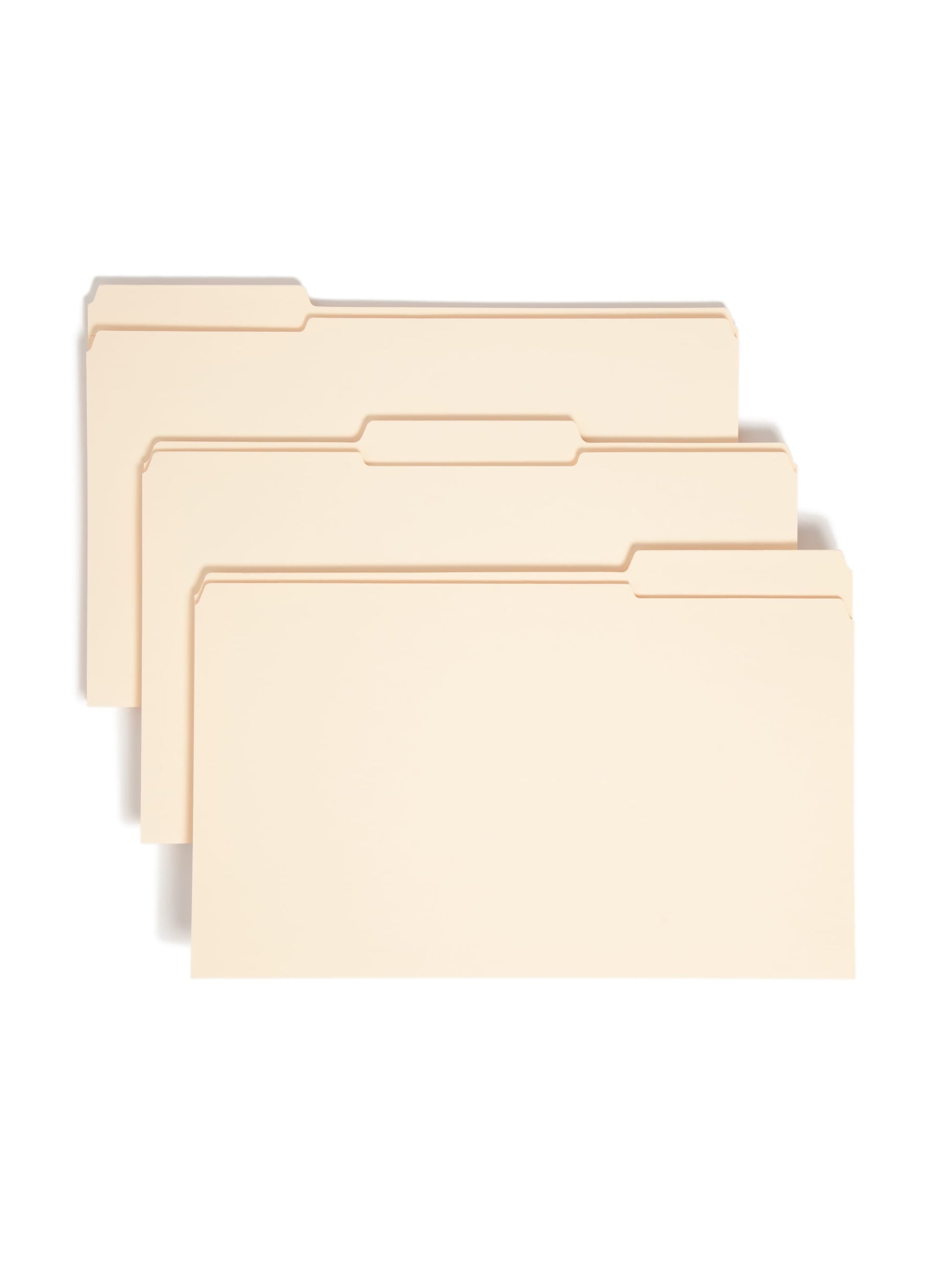 Reinforced Tab File Folders, 1.5 inch Expansion, 1/3-Cut Tab, Manila Color, Legal Size, Set of 50, 086486154055