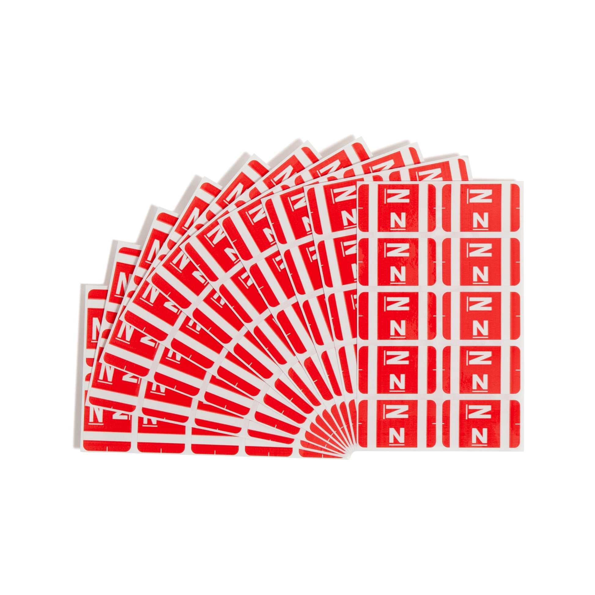 AlphaZ® ACCS Color Coded Alphabetic Labels - Sheets, Red Color, 1" X 1-5/8" Size, Set of 100, 086486671842