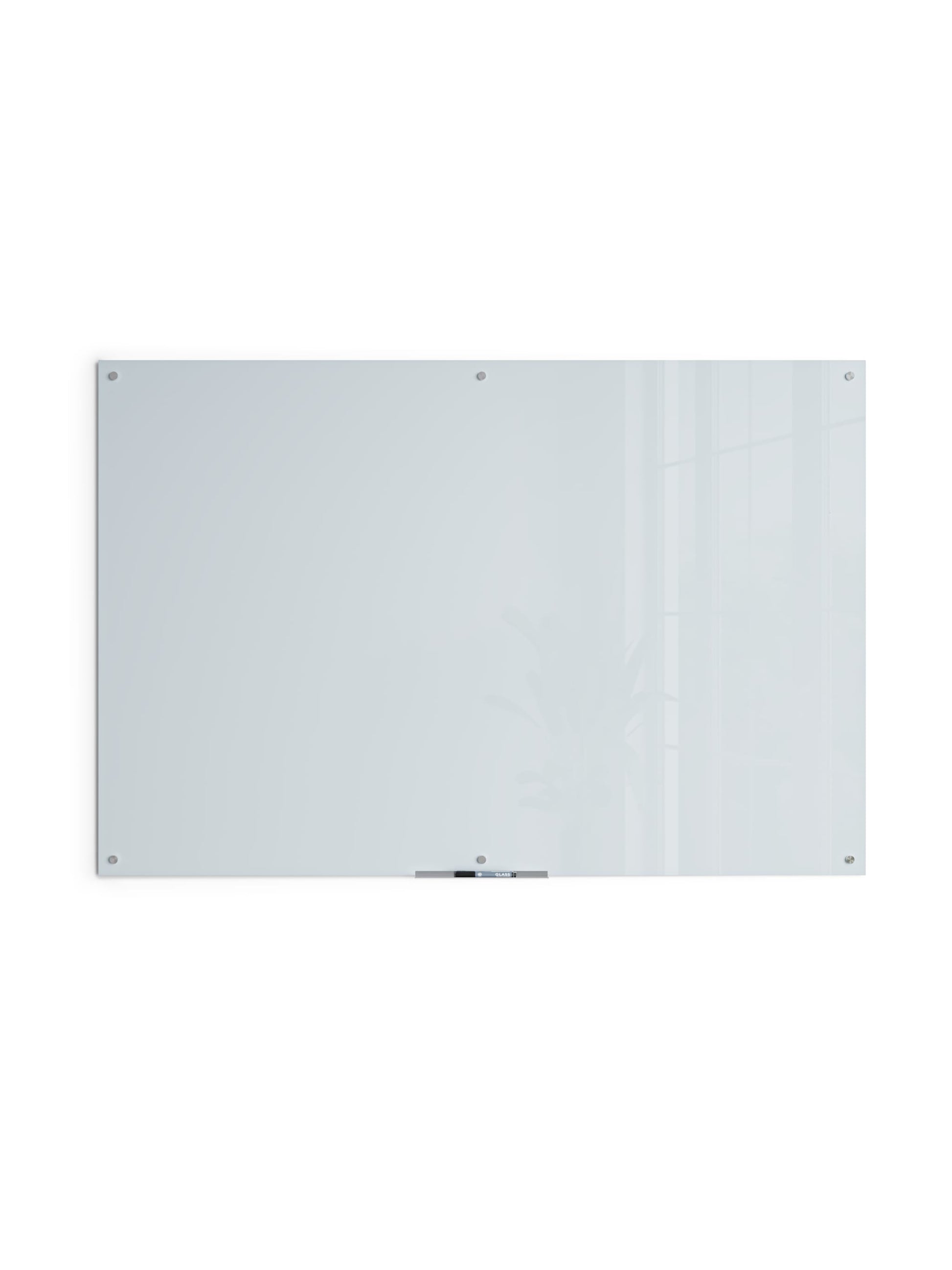 Frameless Glass Non-Magnetic Dry Erase Board, N/A, White, 70" x 47", 6 x 4, White, 70" X 47" Size, Set of 1, 817894027965