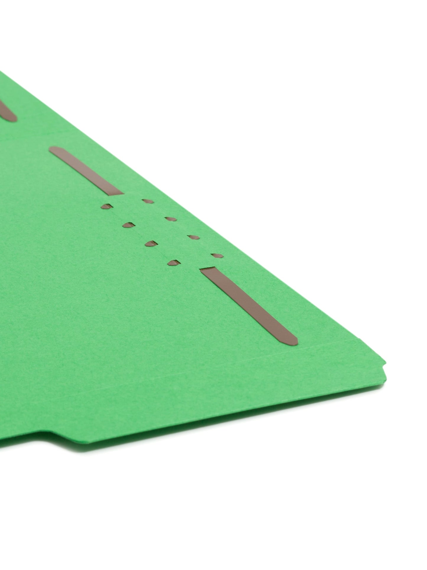 WaterShed®/CutLess® Reinforced Tab Fastener File Folders, Green Color, Letter Size, 086486121422