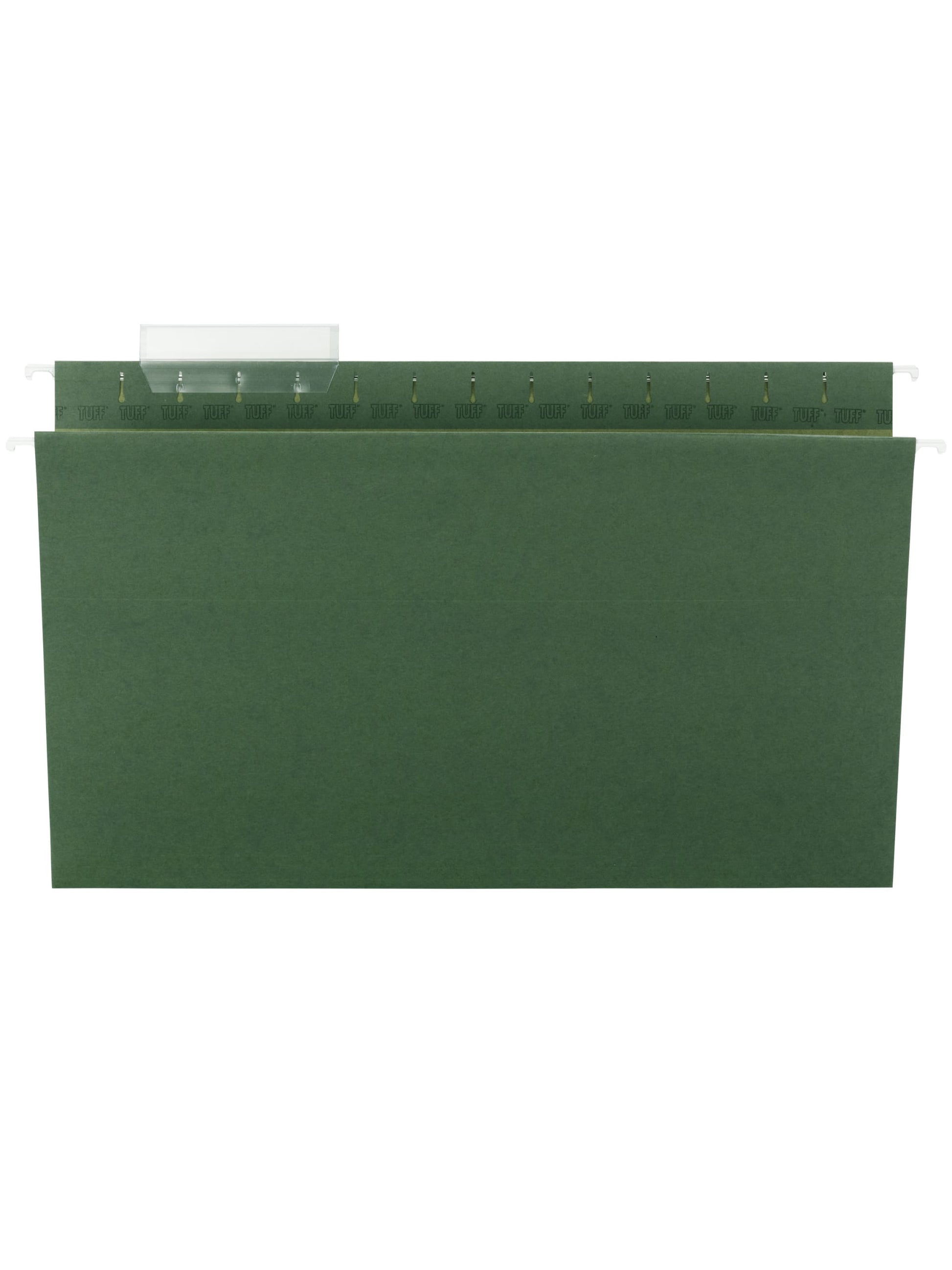 TUFF® Hanging File Folders with Easy Slide® Tabs, Standard Green Color, Legal Size, 