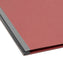 100% Recycled Value Pressboard Classification Folders, 2 Dividers, 2 inch Expansion, 2/5-Cut Tab, 2 Fasteners, Red Color, Legal Size, 