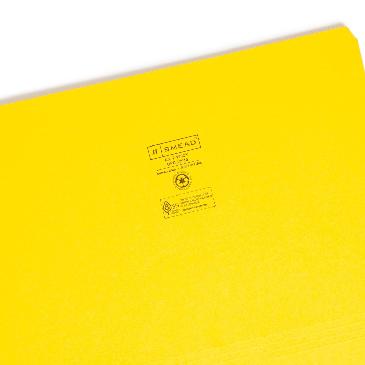 Reinforced Tab File Folders, Straight-Cut Tab, Yellow Color, Legal Size, Set of 100, 086486179102