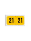 ETYJ Color-Coded Year Labels, Yellow Color, 1-1/2" X 3/4" Size, Set of 50, 086486683210