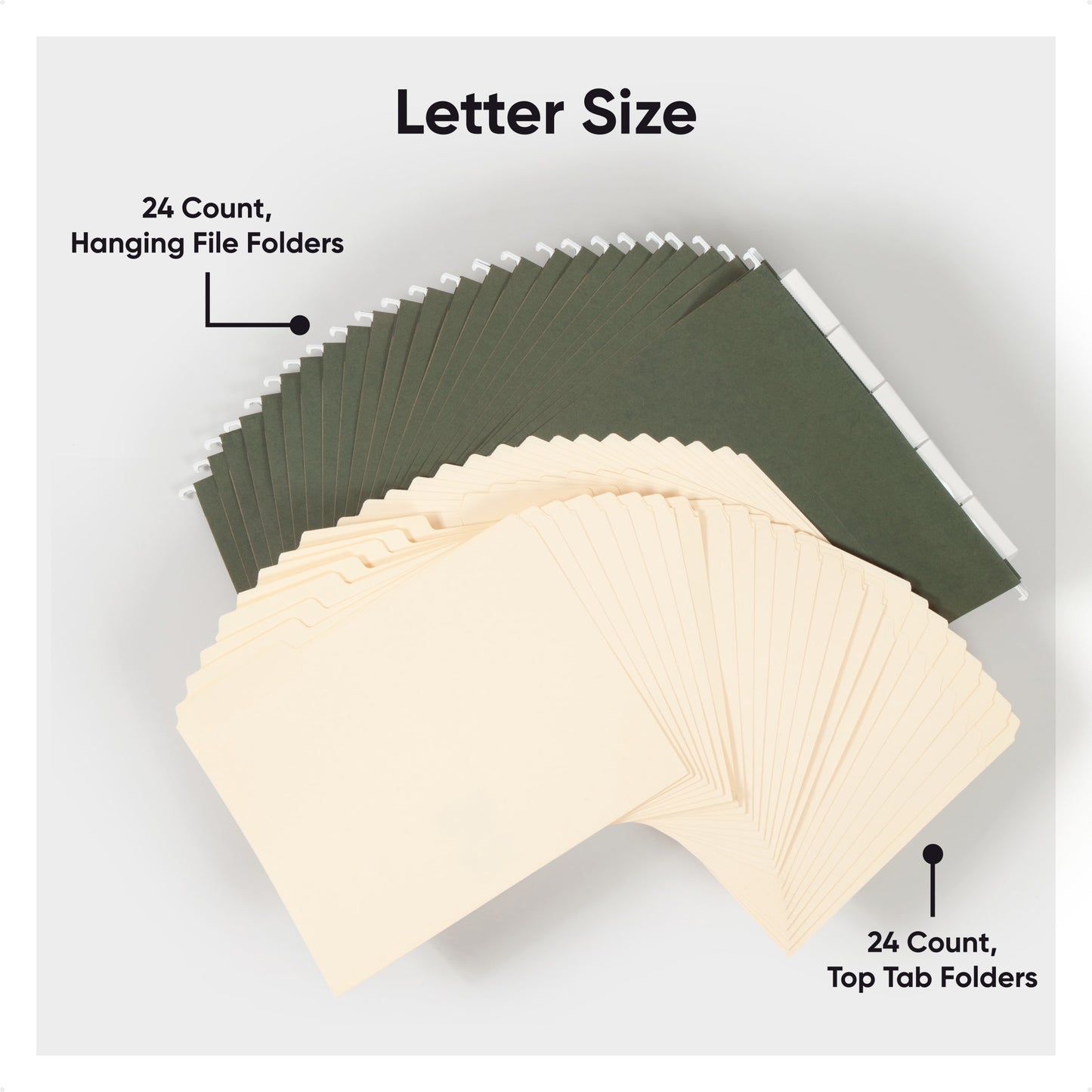 Hanging Filing Kit, 1/5-Cut Tab, Standard Green Color, Letter Size, Set of 1, 086486920070