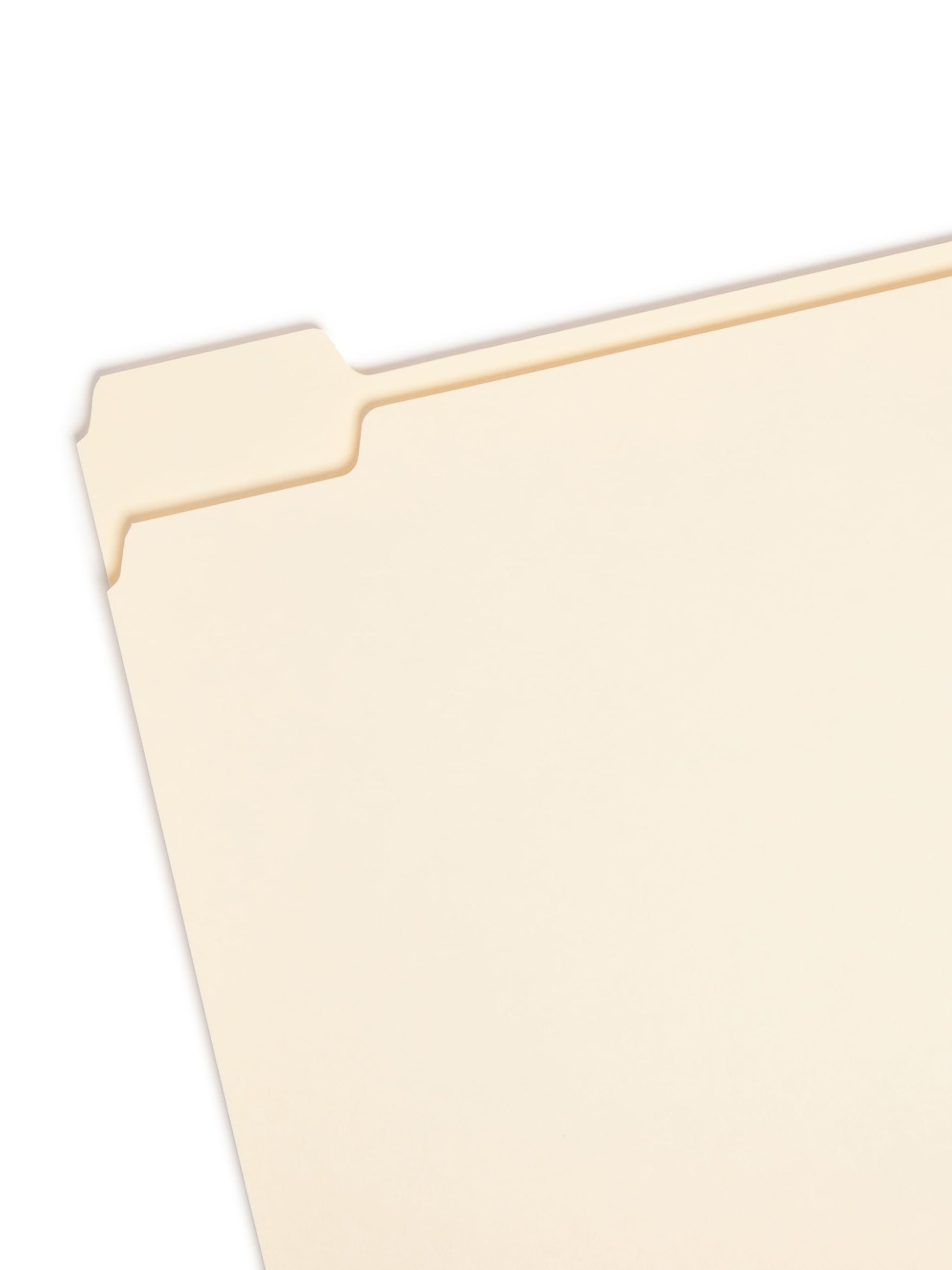 Standard File Folders, 1/5-Cut Tab, Manila Color, Letter Size, Set of 100, 086486103503