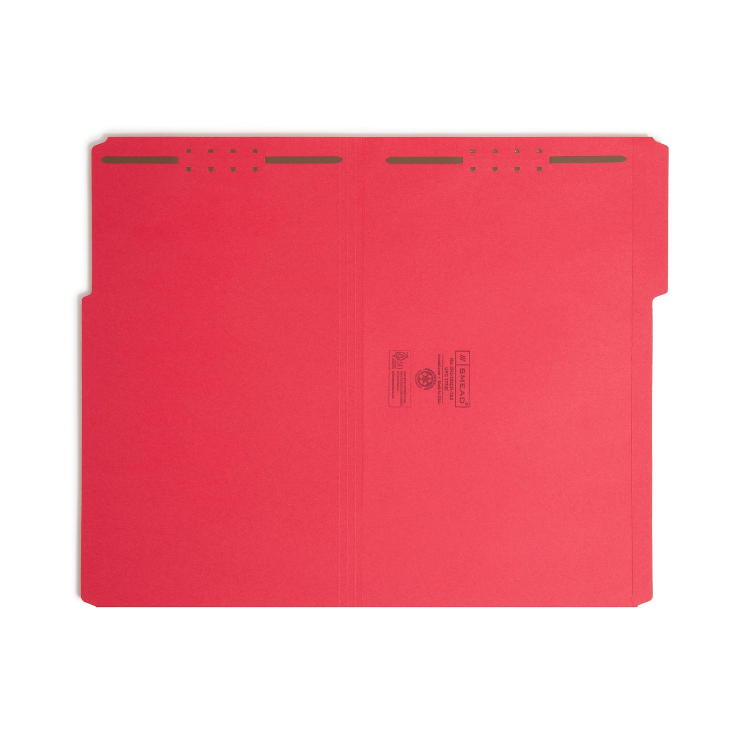 Reinforced Tab Fastener File Folders, 1/3-Cut Tab, 2 Fasteners, Red Color, Legal Size, Set of 50, 086486177405