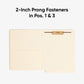 Fastener File Folders, Straight Cut, 1 Pocket, Manila, Letter, Manila Color, Letter Size, Set of 25, 086486340991