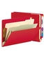 End Tab Classification File Folders, Straight-Cut Tab, 2 inch Expansion, 2 Dividers, Red Color, Letter Size, Set of 10, 30086486268388