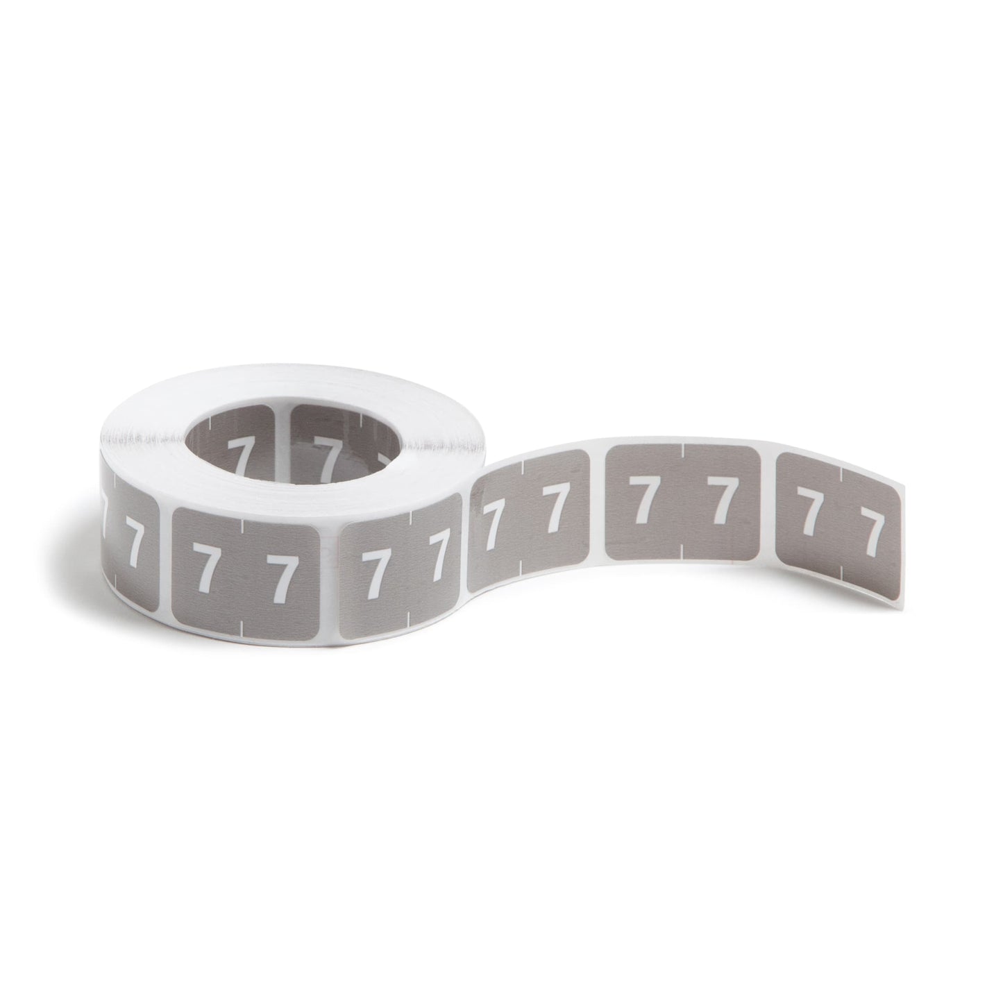 DCCRN Color-Coded Numeric Labels - Rolls, Gray Color, 1-1/4" X 1" Size, Set of 500, 086486673471