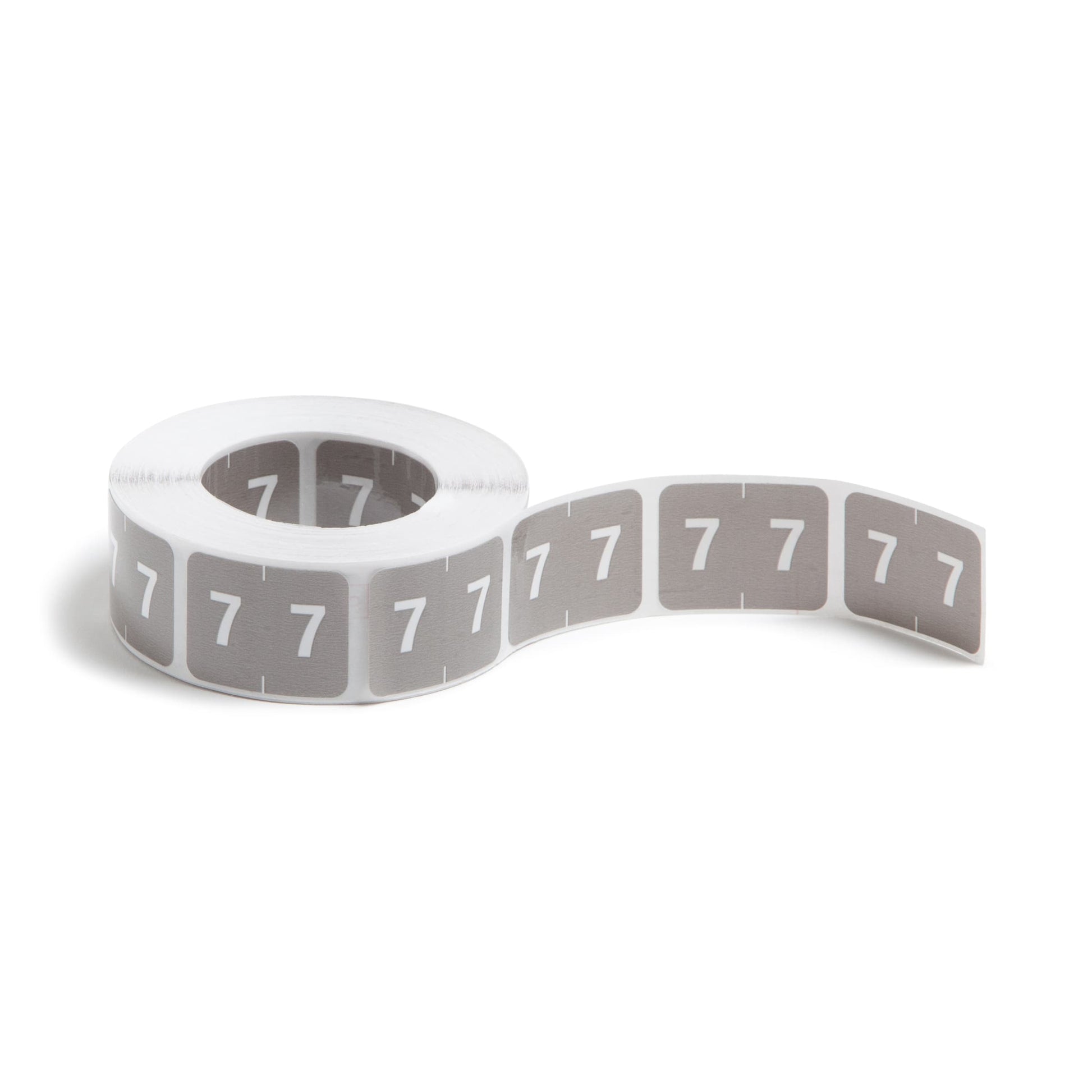 DCCRN Color-Coded Numeric Labels - Rolls, Gray Color, 1-1/4" X 1" Size, Set of 500, 086486673471