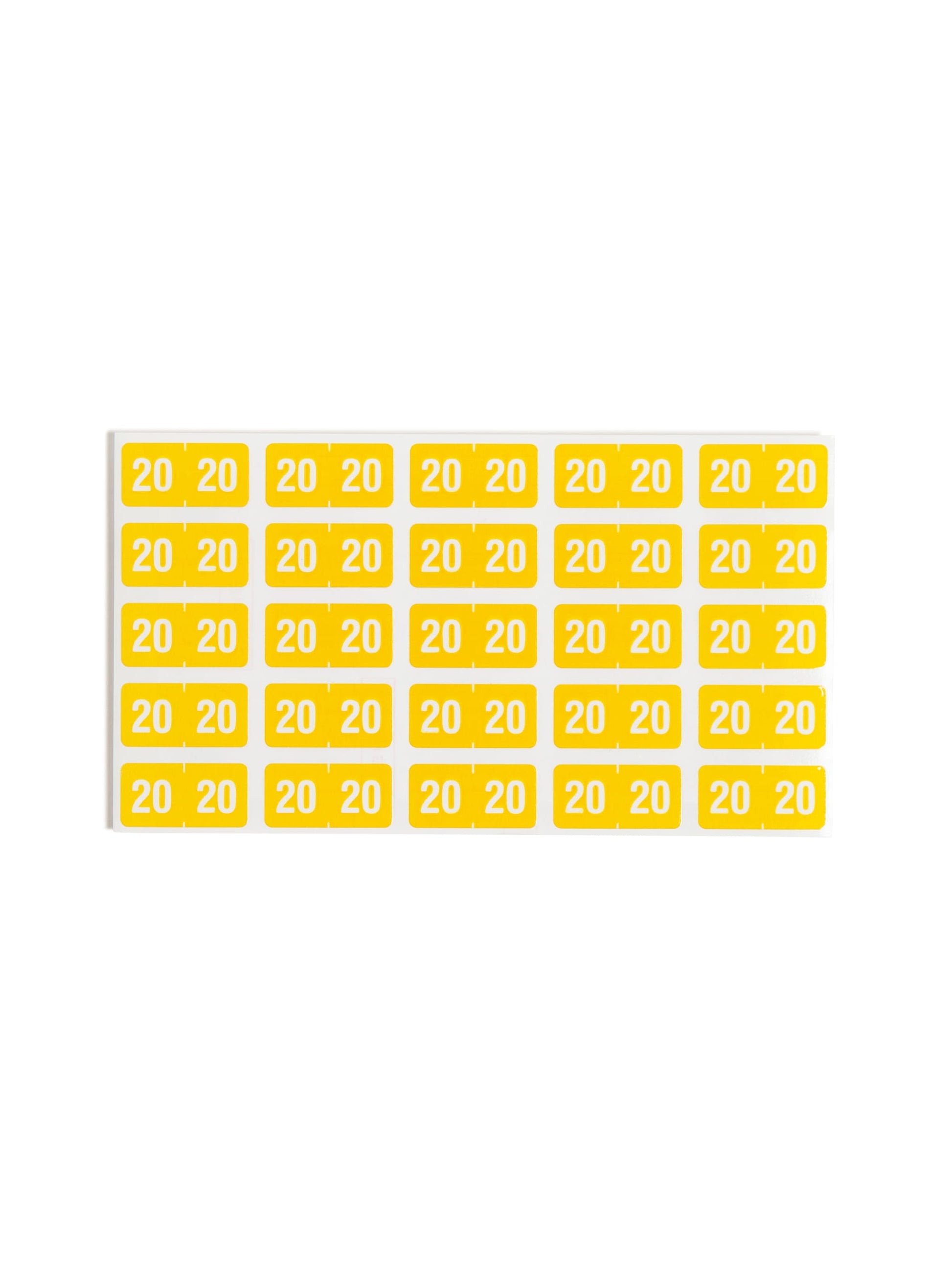 ETS Color-Coded Year Labels - Sheets, Yellow Color, 1" X 1/2" Size, Set of 250, 086486679206