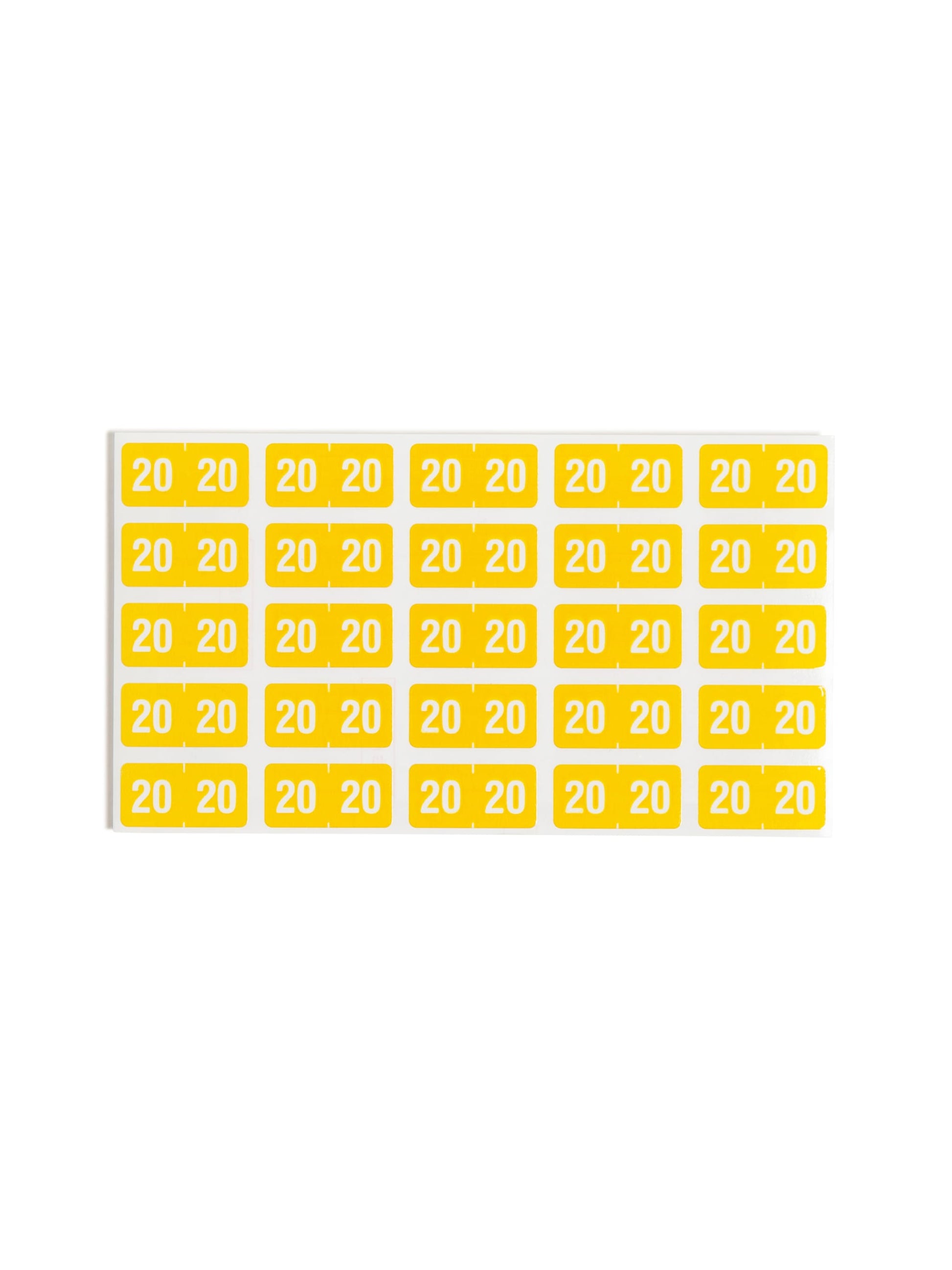 ETS Color-Coded Year Labels - Sheets, Yellow Color, 1" X 1/2" Size, 086486679206