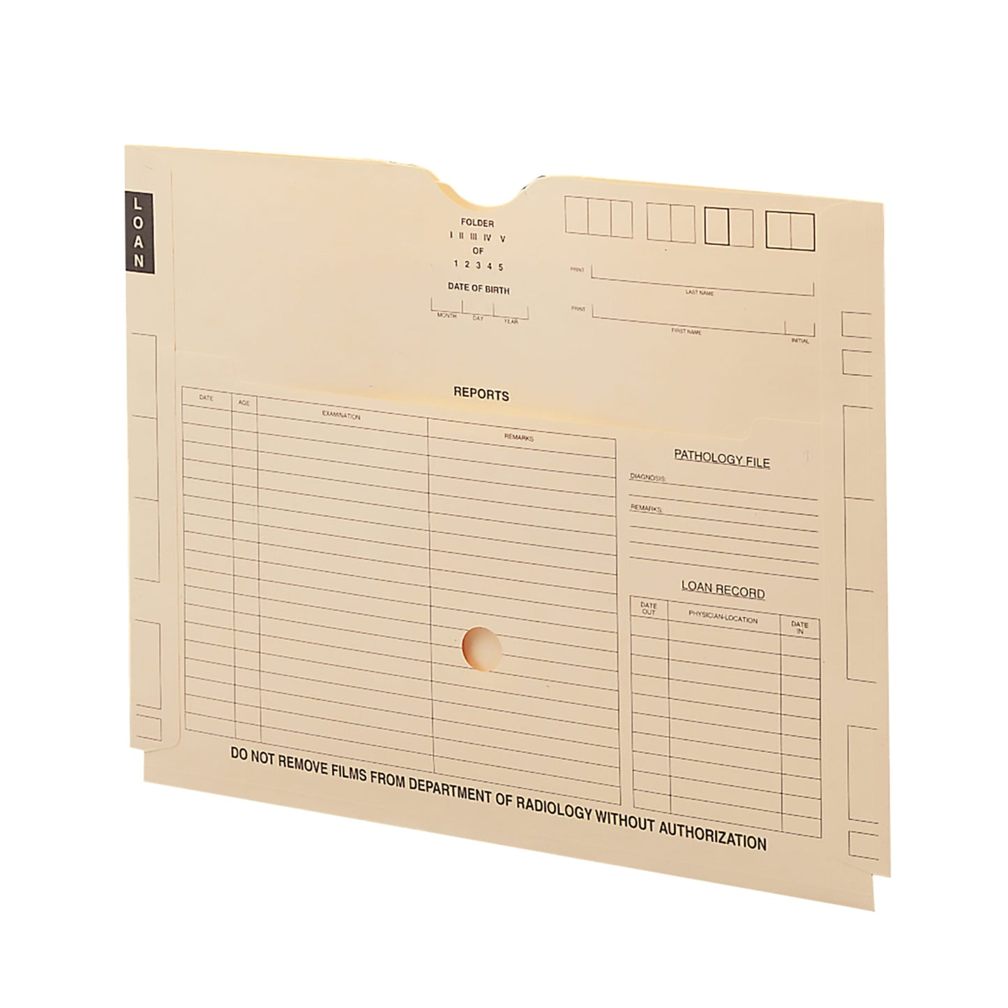 X-Ray End Tab File Jackets, Manila Color, 30086486663008